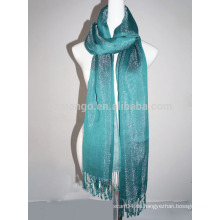 Fashion glänzender Viskose-Pashmina-Schal mit glänzendem Acryl